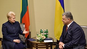 Встреча президентов Украины и Литвы в Харькове