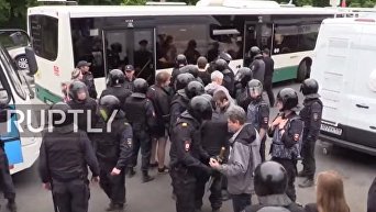 Задержание участников митинга в Санкт-Петербурге. Видео