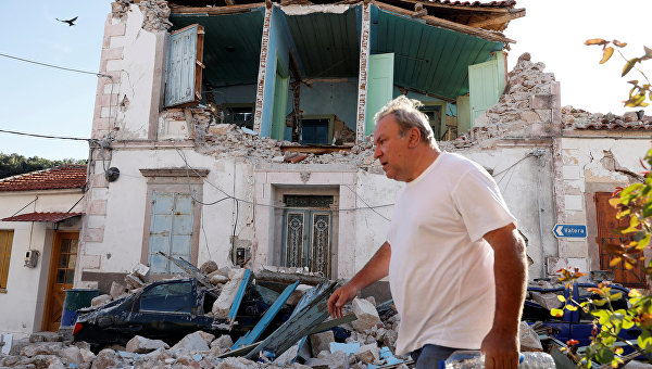 Последствия землетрясения на острове Лесбос, Греция