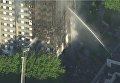 Пожар в лондонской многоэтажке с высоты птичьего полета