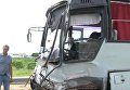На месте аварии с пассажирским автобусом из Донецка под Ростовом, 4 погибших. Видео