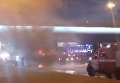 Возгорание маршрутки в Киеве. Видео