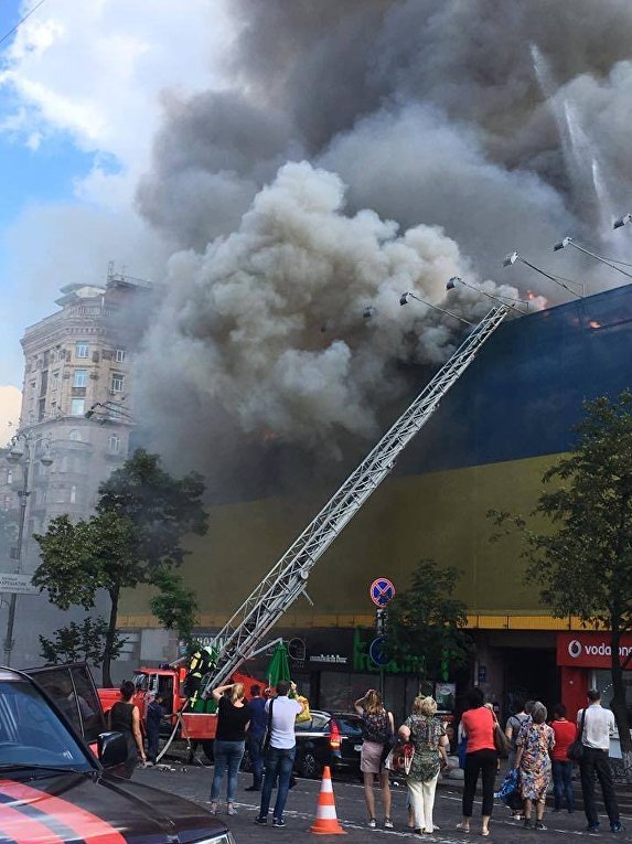 Пожар в центре Киева, 20 июня 2017