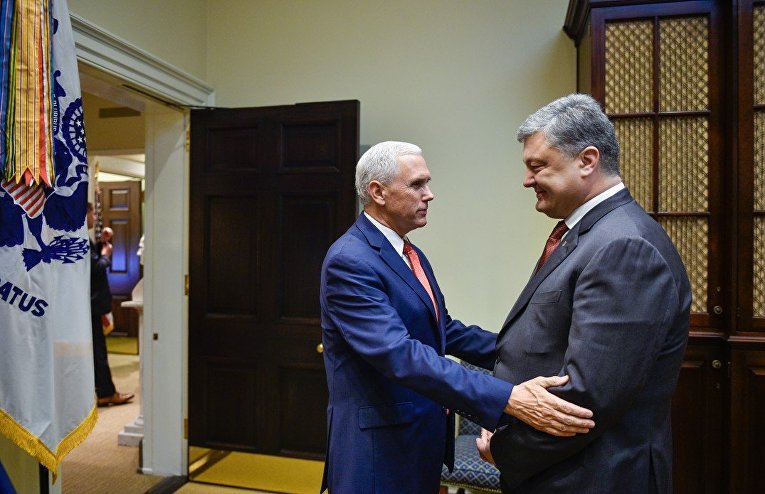 Встреча вице-президента США Майка Пенса с президентом Петром Порошенко