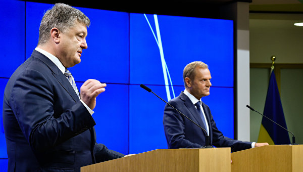 Встреча президента Украины П. Порошенко с председателем Европейского совета Д. Туском