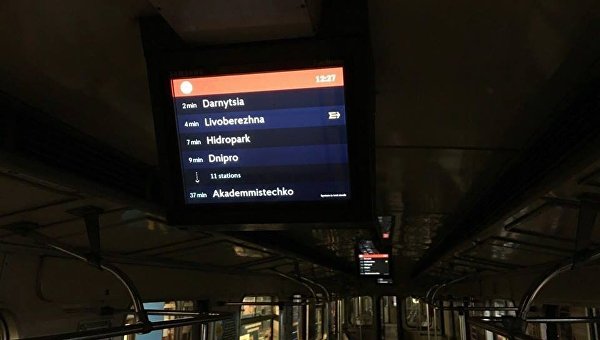 Новая система видеоинформирования в метро Киева