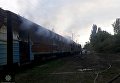 В Харьковском депо сгорело два вагона