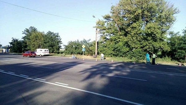 В Херсоне водитель грузовика сбил двух велоспортсменов