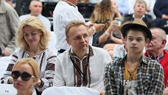 Мэр Львова Андрей Садовый с супругой Катериной на Alfa Jazz Fest