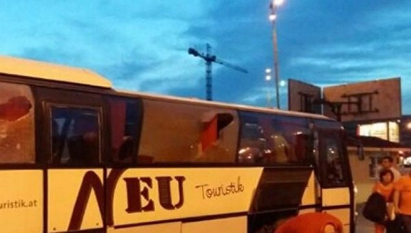 Нападение на пассажирский автобус в Киеве