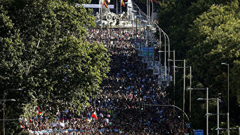 Самый многочисленный в Европе гей-парад в Мадриде