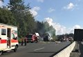 В Баварии после ДТП сгорел туристический автобус