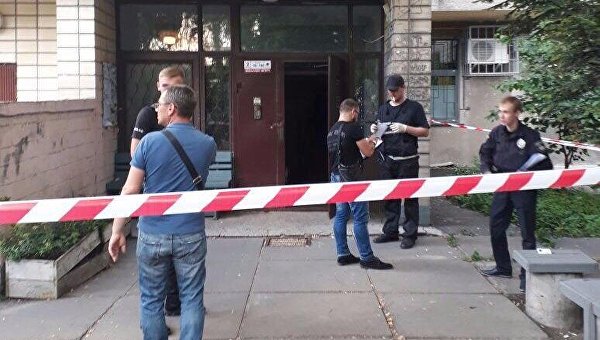 На месте убийства мужчины в Киеве