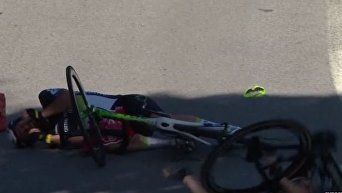 Падение велогонщиков на Тур де Франс