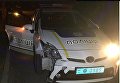 Разбитый автомобиль полиции Киева