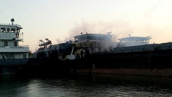 Пожар на грузовом судне в Одесской области