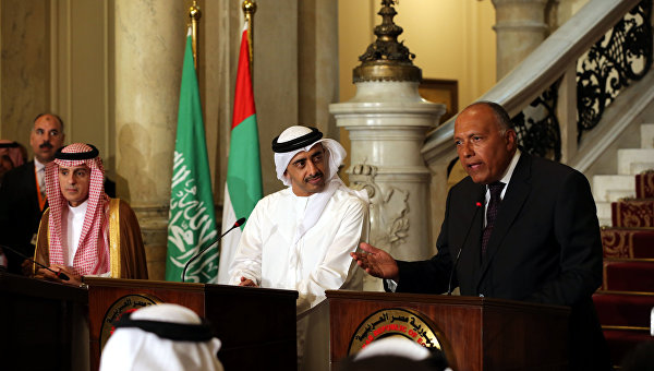 Совещание глав МИД Египта, Саудовской Аравии, ОАЭ и Бахрейна. Архивное фото