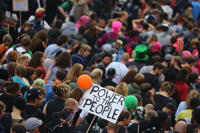 Протесты в Гамбурге против саммита G20