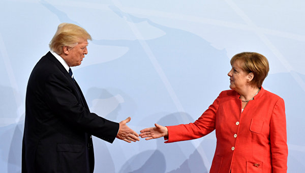 Дональд Трамп и Ангела Меркель. Архивное фото