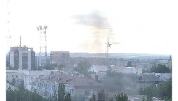 Взрыв в центре Луганска