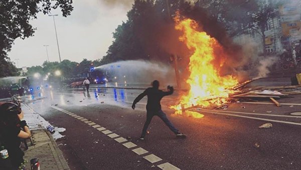 Беспорядки в Гамбурге на фоне саммита G20