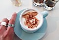 Корейский художник делает картины на кофе
