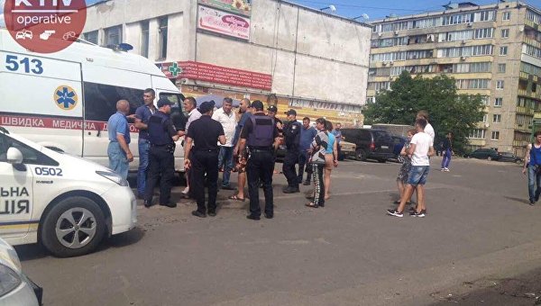 Конфликт со стрельбой на рынке в Киеве
