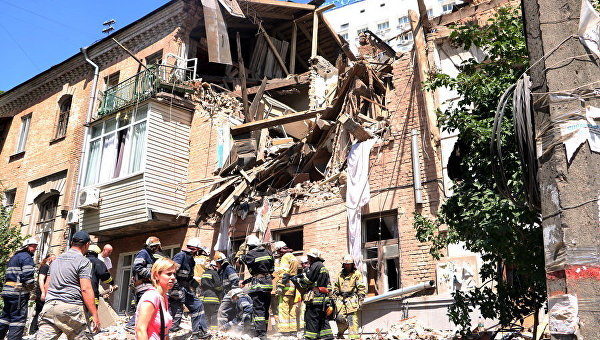 Взрыв в жилом доме в Киеве