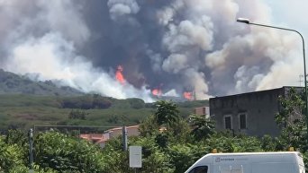 На склонах Везувия горит лес, идет эвакуация