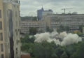 Момент подрыва здания в Харькове