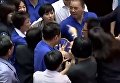 Женские бои в парламенте Тайваня. Видео