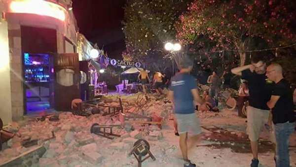 Разрушительные последствия землетрясения на греческом острове Кос