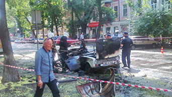 Взрыв автомобиля в Одессе