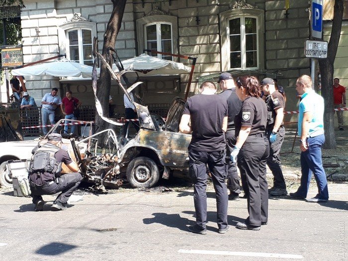 Взрыв автомобиля в Одессе
