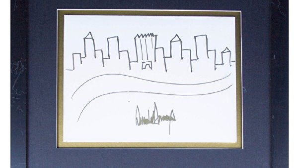 Рисунок президента США Дональда Трампа