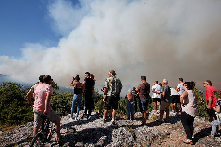 Лесные пожары во Франции