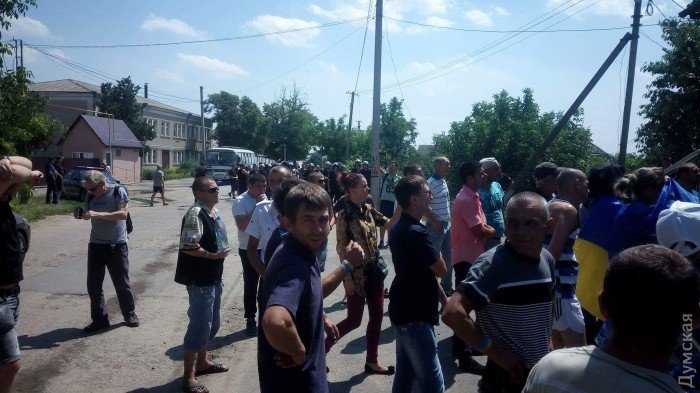 Ситуация под зданием Ширяевского районного суда в Одессе