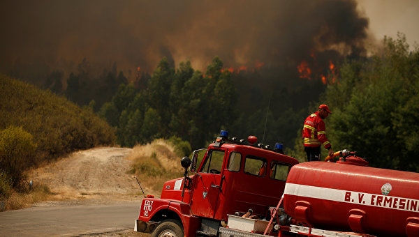 Лесные пожары в Португалии.