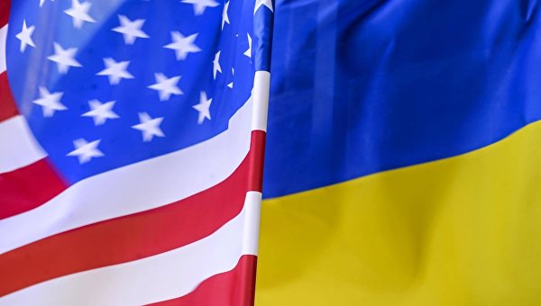 Флаг Украины и США