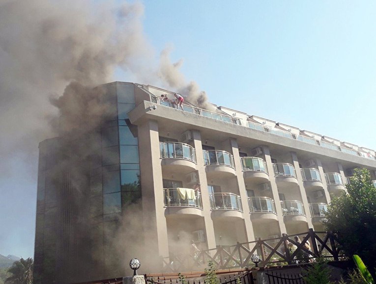 Пожар в турецком отеле