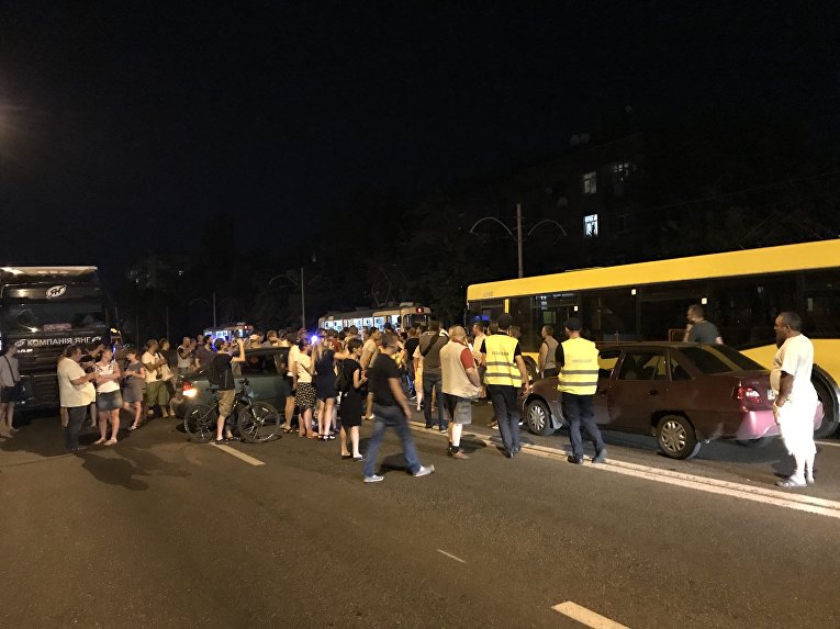 Блокирование Харьковского шоссе в Киеве