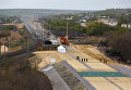 Строительство двухпутной электрифицированной железной дороги в обход Украины на участке Журавка-Миллерово в Воронежской области. Архивное фото