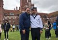 Сын главы Запорожской ОГА Константина Брыля - курсант немецкого военно-морского училища в Мюрвике. На фото: отец и сын