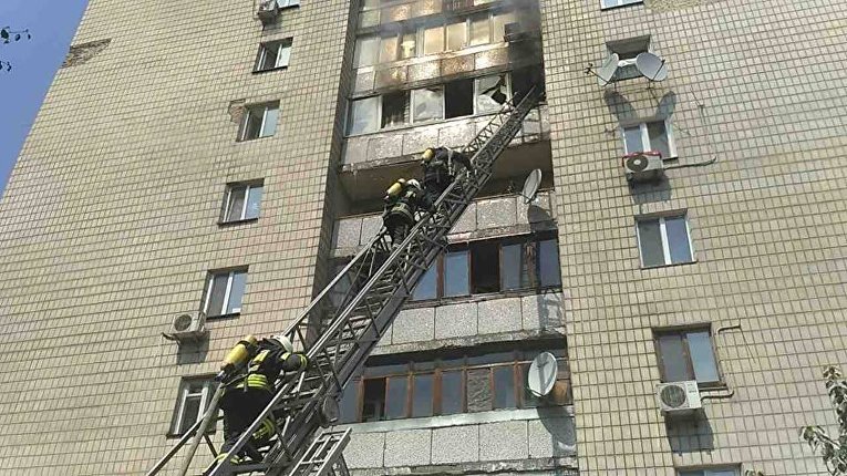 Пожар в Киеве 11 августа
