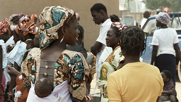 Жительницы Республики Буркина Фасо.
