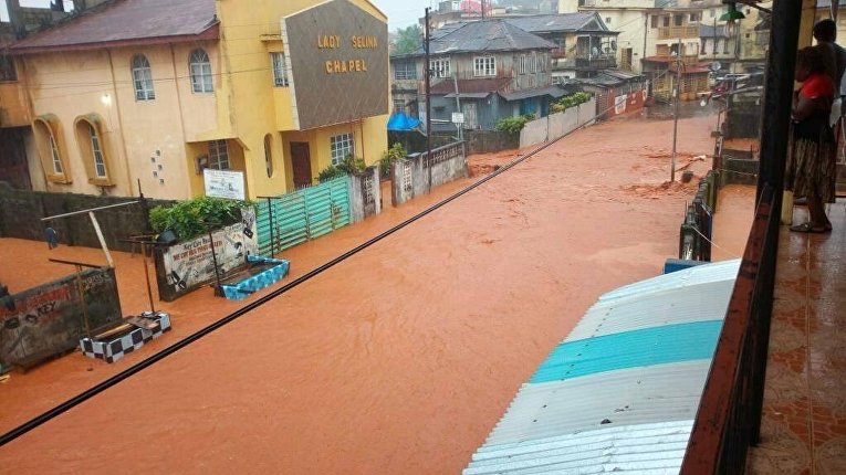 Наводнение и оползень в Сьерра-Леоне