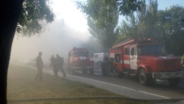 Пожар в кафе Мариуполя