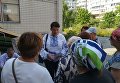 Надежда Савченко на Троещине в Киеве. Конфликт вокруг детского сада