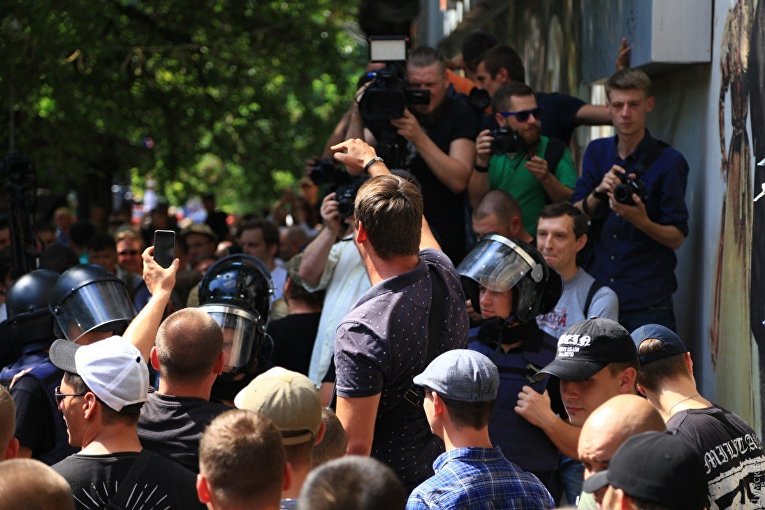 Противостояние националистов в центре Одессы, 17 августа 2017