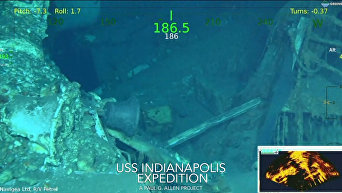 Найденные в Тихом океане обломки крейсера Индианаполис. Подводная съемка. Видео